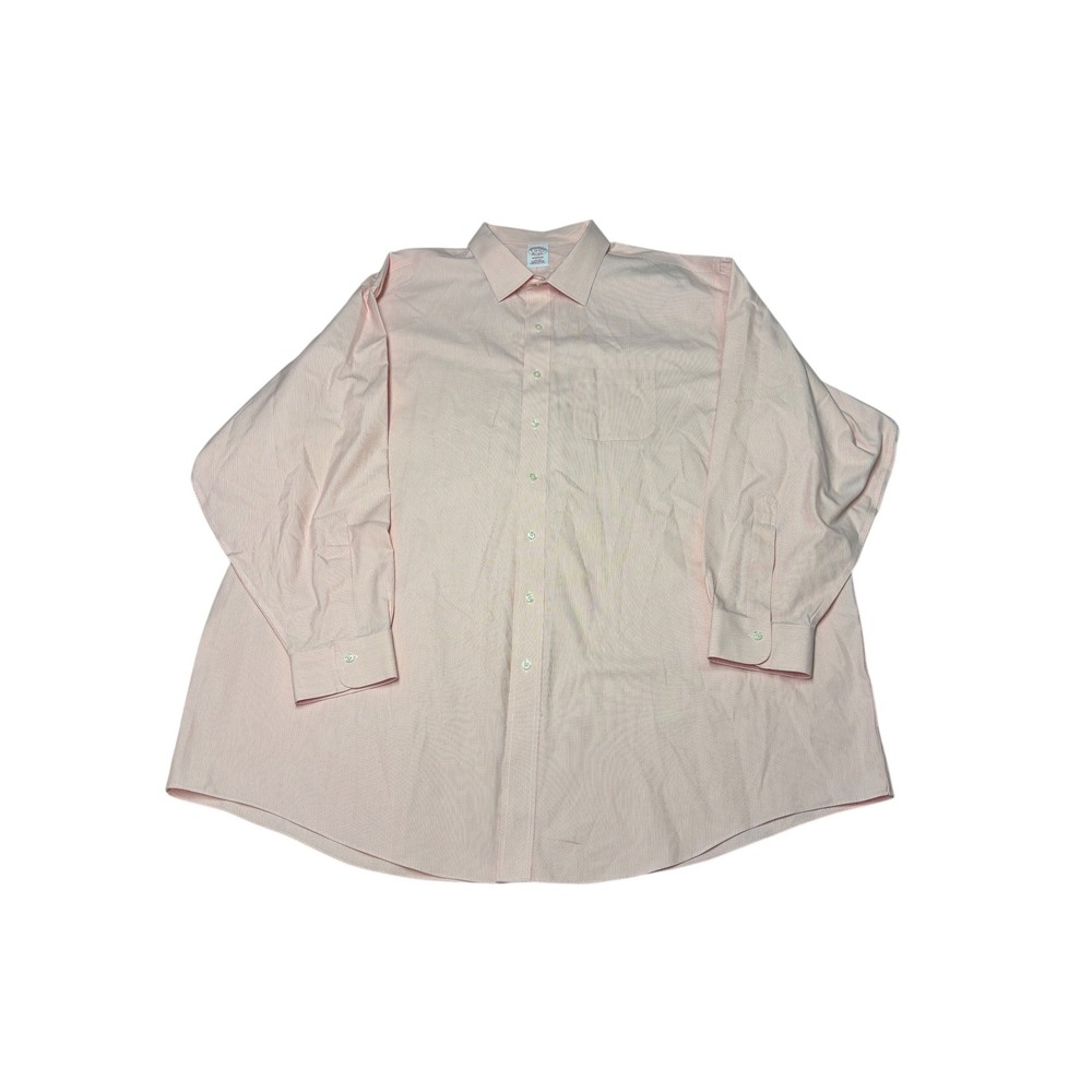 Brooks Brothers Madison Dress Shirt Mens 20-37 Pink Micro Stripe Supima Cotton